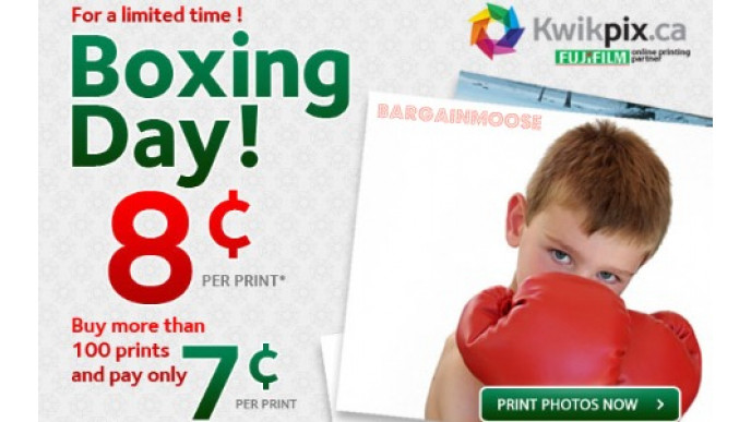 Kwikpix: Boxing Day Sale - Prints for 7 Cents!