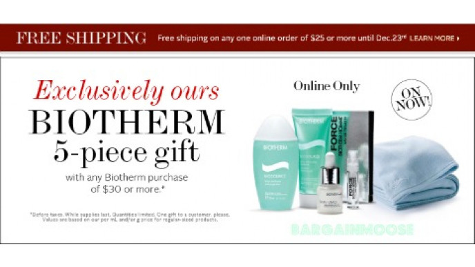 The Bay: Biotherm Gift Set with $30 Purchase + Free Shipping