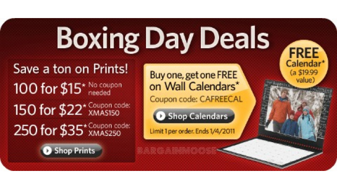 Kodak Gallery: Boxing Day Deals