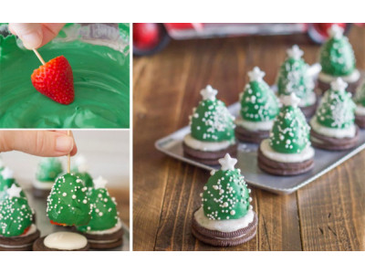 DIY Chocolate Strawberry Christmas Trees!