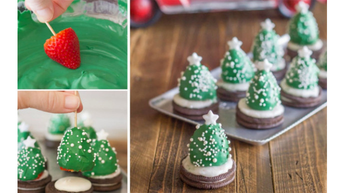 DIY Chocolate Strawberry Christmas Trees!