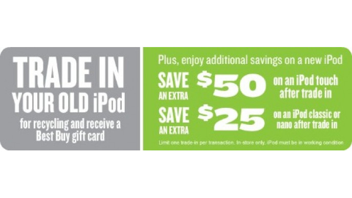 Best Buy: Trade in Your old iPod for GC + Credit