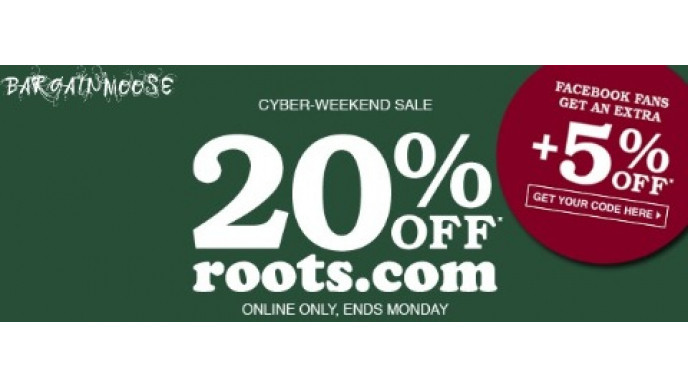 Roots Canada: Cyber-Weekend Sale