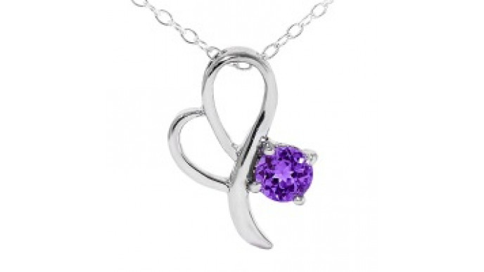 eBay Big Deal: Silver Heart + Gemstone Necklace