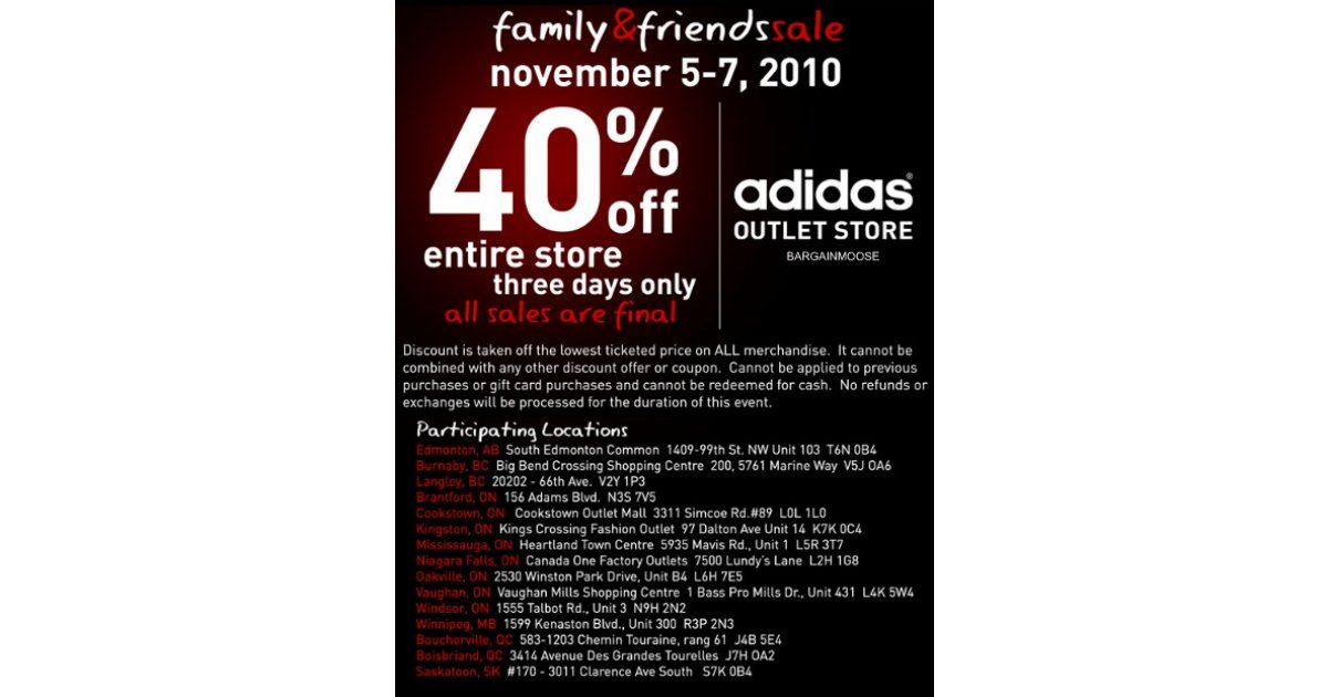 Adidas Outlet: & Family Sale - 40% Off Store