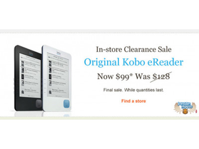 Original Kobo eReader $99 In-Store @ Chapters 