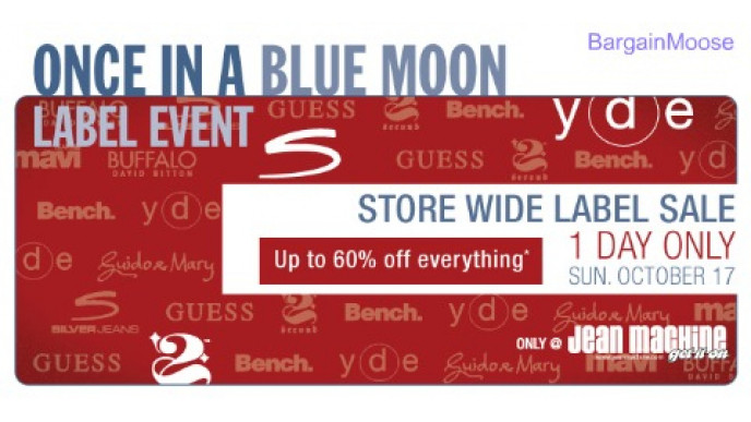 Jean Machine: Up to 60% Off Label Event (Sun) (Ont)