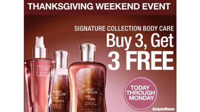 Bath & Body Works Canada: Buy 3 Get 3 Free