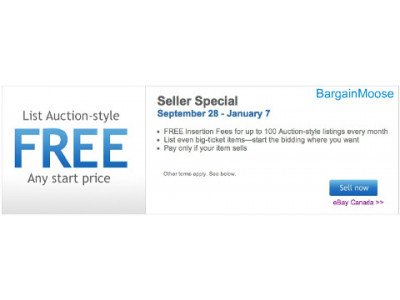 eBay: Free Insertion Fees