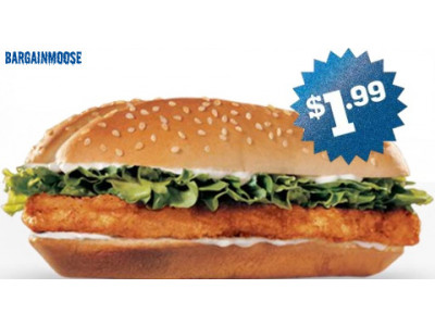 Burger King: Original Chicken Sandwich $1.99 (October)