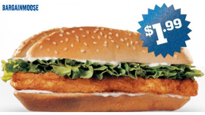 Burger King: Original Chicken Sandwich $1.99 (October)