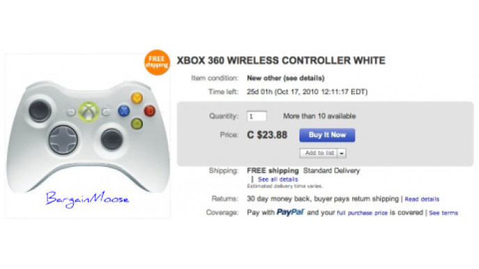Ebay The Big Deal: Xbox 360 Wireless Controller 52% Off