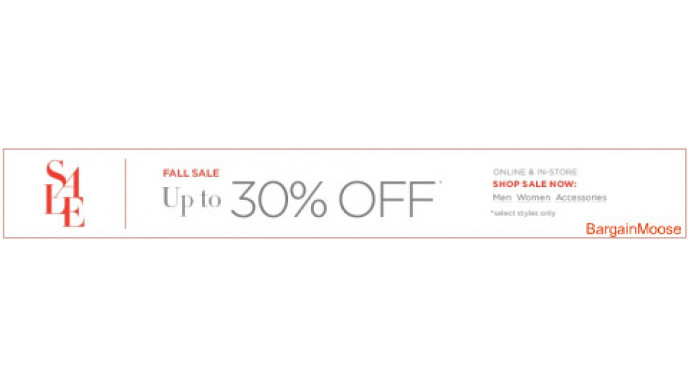 Banana Republic Canada: Fall Sale - Up to 30% Off