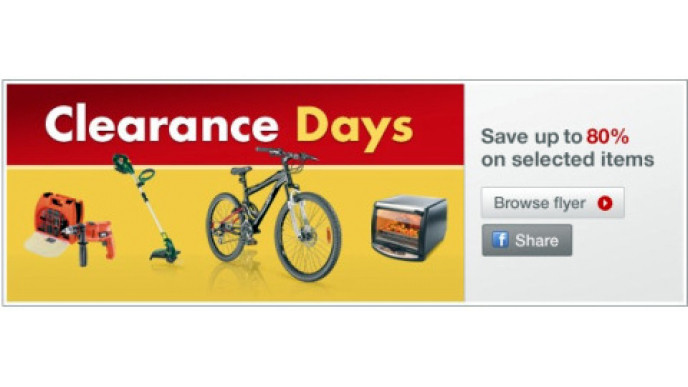 Canadian Tire: Clearance Days - Save up to 80%