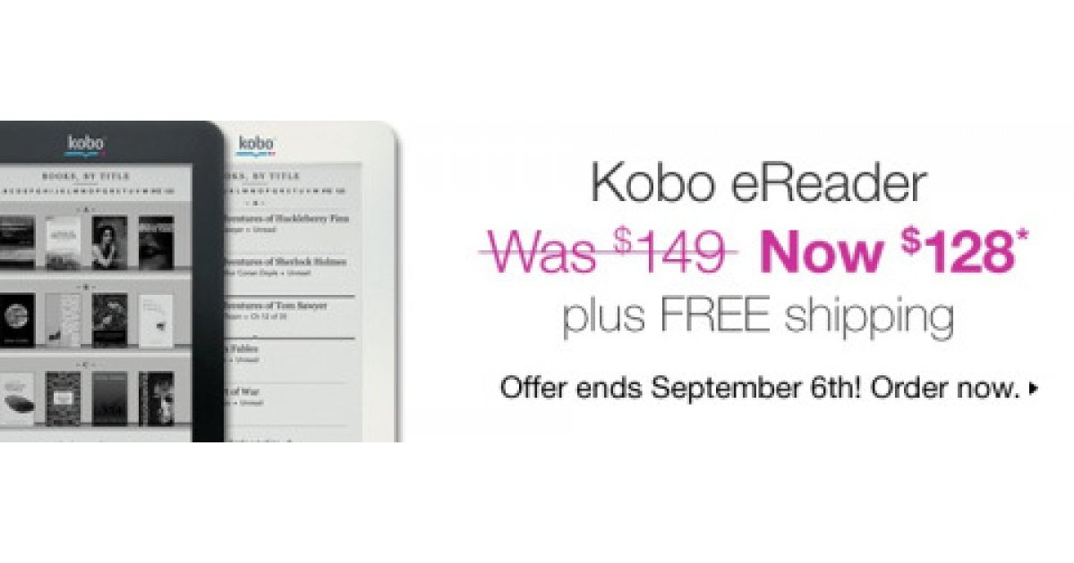 Chapters Indigo Canada Kobo eReader on Sale