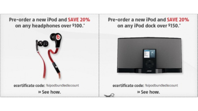 Future Shop: Pre-Order New iPod Get 20% Off Select Accessories