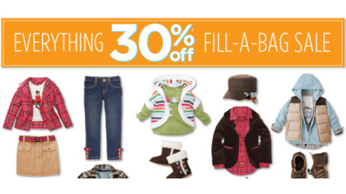 Gymboree: 30% Off Fill-a-Bag Sale