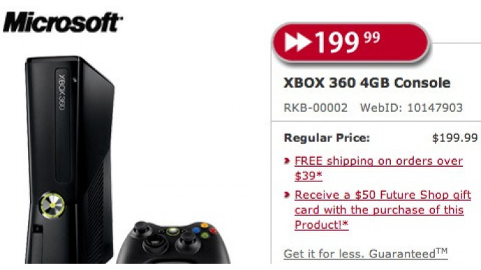 Future Shop: Buy an Xbox 360 Get a Free $50 Gift Card