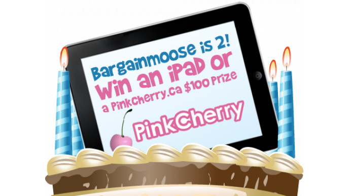 Win An iPad Or $100 To Spend @ PinkCherry.ca (Bargainmoose's 2nd Birthday)