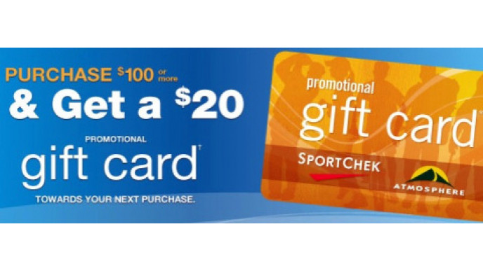 SportChek: $20 Gift Card with $100 Purchase + More