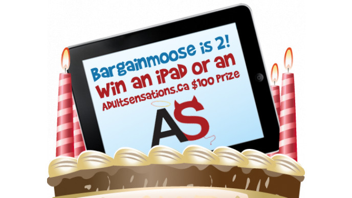 Win An iPad Or $100 To Spend @ AdultSensations.ca (Bargainmoose's 2nd Birthday)
