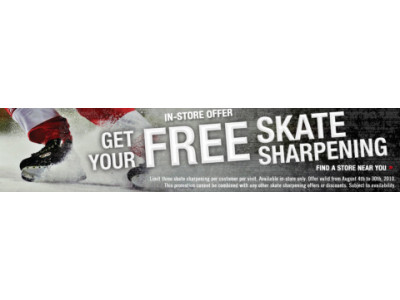 Canadian Freebies: Free Skate Sharpening at SportChek