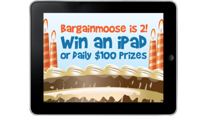Win An iPad Or Daily $100 Prizes In Bargainmoose's HUGE 2nd Birthday Party!