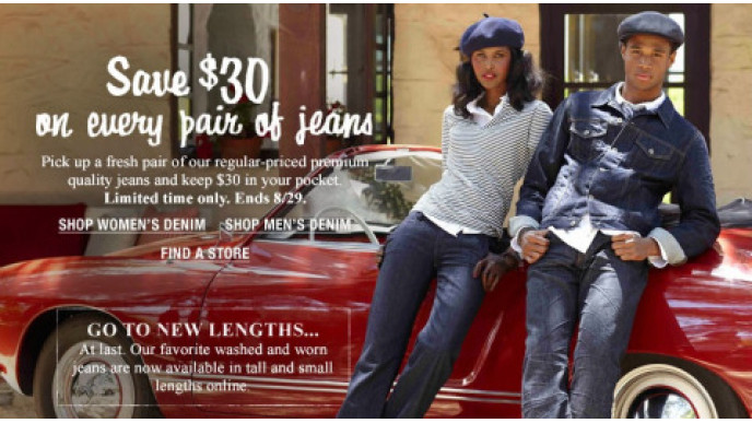 Lucky Brand Jeans Canada: $30 off Jeans