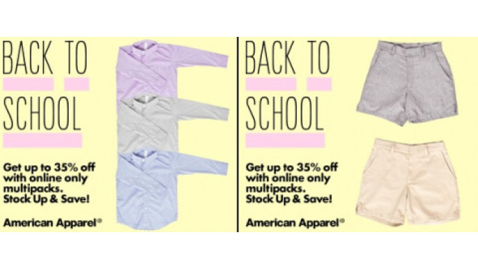 American Apparel: Back to School Savings