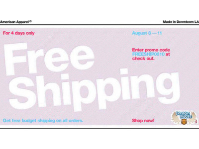 American Apparel Canada Free Shipping Code