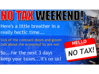Boss Tools Canada: No Tax Weekend