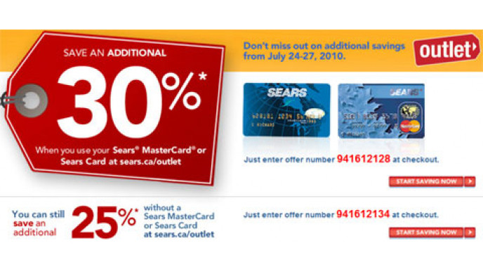 Sears Outlet Sale: 25% To 30% Off