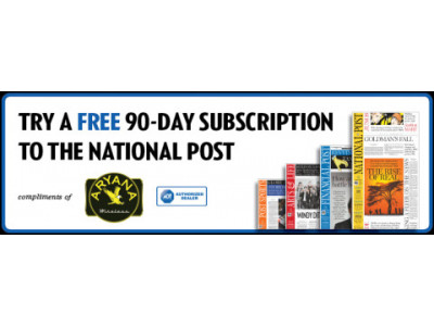 Canadian Freebies: Free 30 or 90 Day Subscription To The National Post
