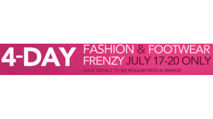 Sears Canada: 4 Day Fashion and Footwear Sale