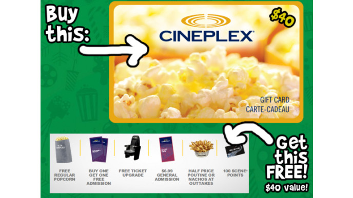 Cineplex Canada Free Movie Gift Bundle 40 Value With 40