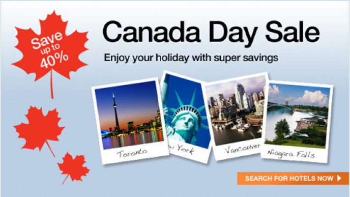 Hotels.ca Canada Day Sale