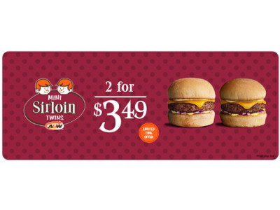 A&W Canada: 2 Mini Sirloin Burgers For $3.49