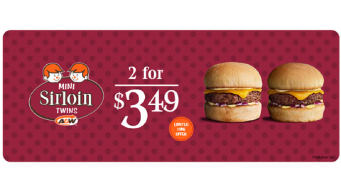 A&W Canada: 2 Mini Sirloin Burgers For $3.49