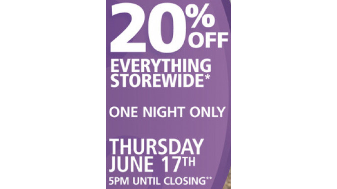 Mark's Work Wearhouse: Save 20% off everything In-store! (June 17th 5pm till closing)