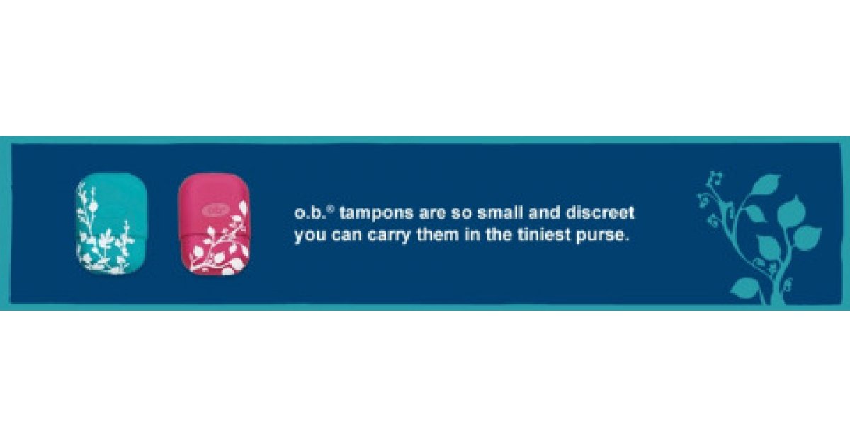Free O.B. Tampon Samples and get a $1.00 off Printable Coupon
