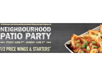 Kelseys: 1/2 Price Wings + Starters *This Weekend Only*