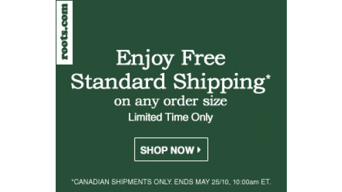 Roots Canada Free Shipping Weekend