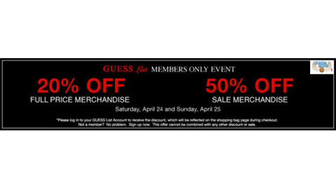 Guess Canada: Up To 50% Discount This Weekend!