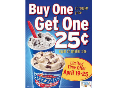 Dairy Queen Blizzard Buy 1 Get 1 