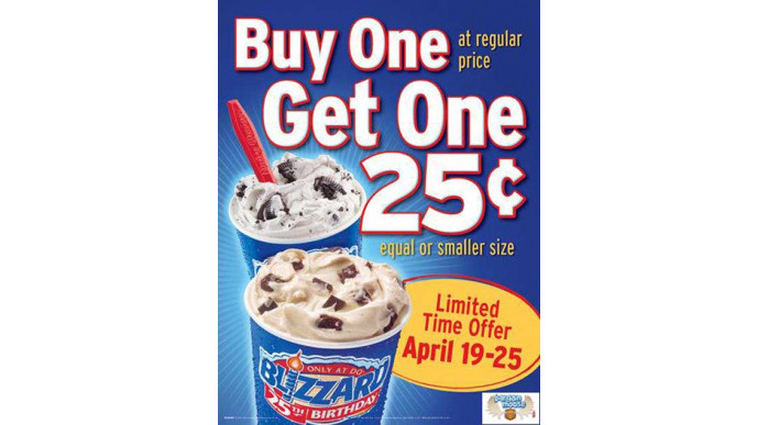 Dairy Queen Blizzard Buy 1 Get 1 
