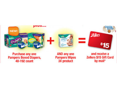 Zellers Canada: Free $15 Gift Card With Pampers