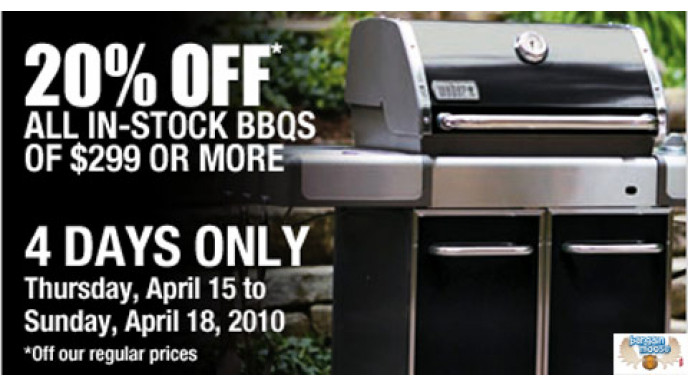 Home Depot Canada: 20% Off BBQs