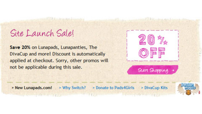 Lunapads Canada: 20% Discount!