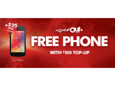 FREE Phone ($80 Value) & FREE $25 Credit With $100 Top-Up @ 7-Eleven Speakout
