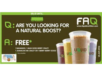 Liquid Nutrition Free Smoothie Coupon